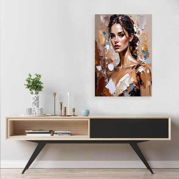 Wandbild Frau 60 x 90 cm