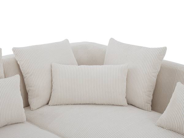 Sofa MECODI Beige - Textil - 231 x 71 x 185 cm