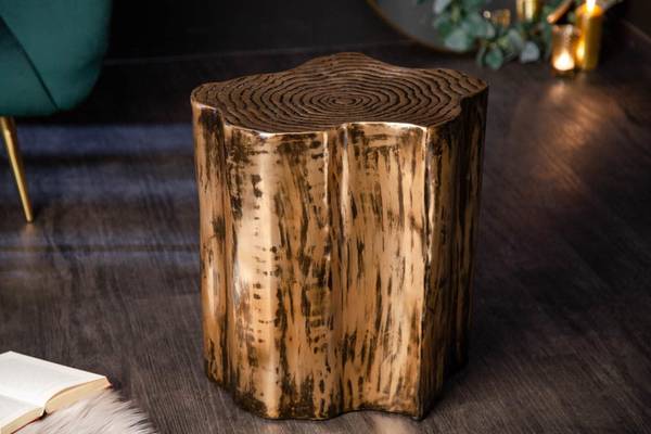 Beistelltisch ORGANIC ORIENT Gold - Metall - 37 x 47 x 37 cm
