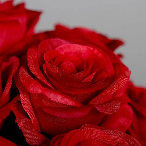 Künstlicher Rosenstrauß Shiro Rot - Kunststoff - 1 x 40 x 1 cm