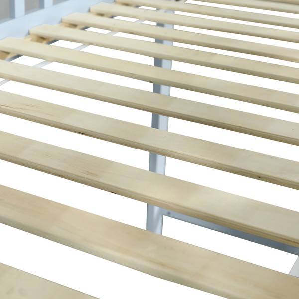 Hochbett OzeanAttic Ⅰ Blau - Holzwerkstoff - Massivholz - 95 x 135 x 210 cm