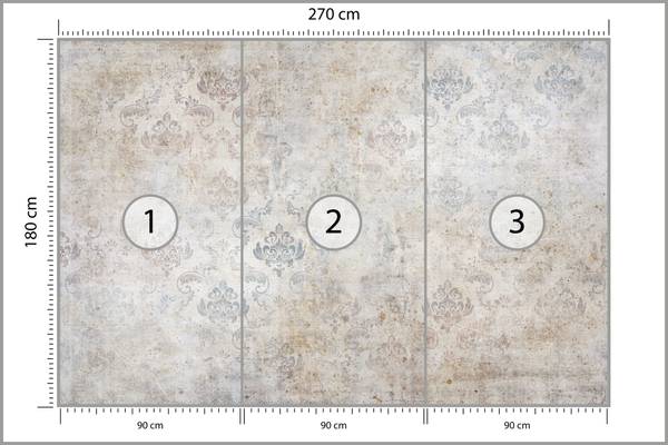 Papier Peint ORNEMENTS Style Vintage 270 x 180 x 180 cm