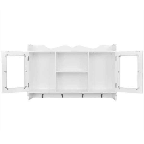 Vitrine 242435 Weiß - Holzwerkstoff - 68 x 44 x 17 cm