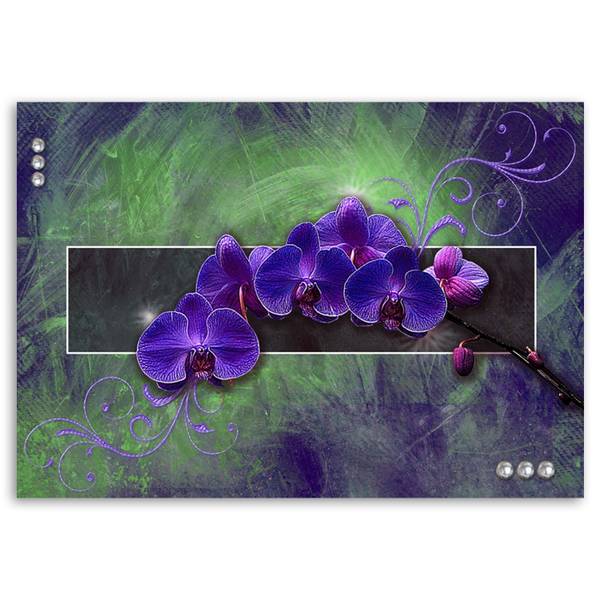 Wandbild orchidee zen spa 3d 120 x 80 cm
