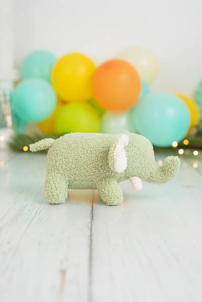 Schaukeltier Elefant Grün - Polyester - 27 x 11 x 13 cm