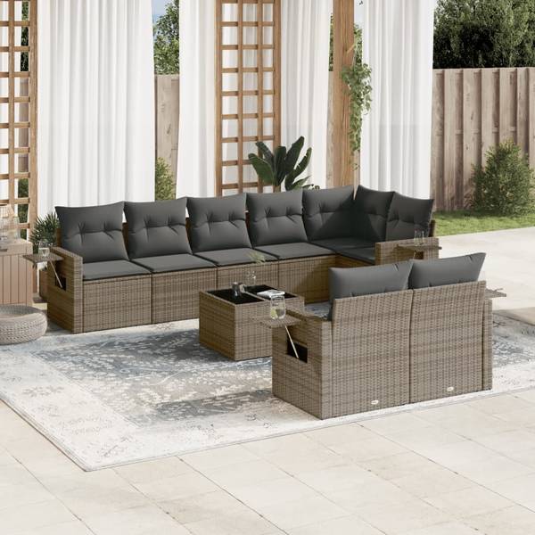 Garten-Lounge-Set 3034397-2 9-teilig Grau