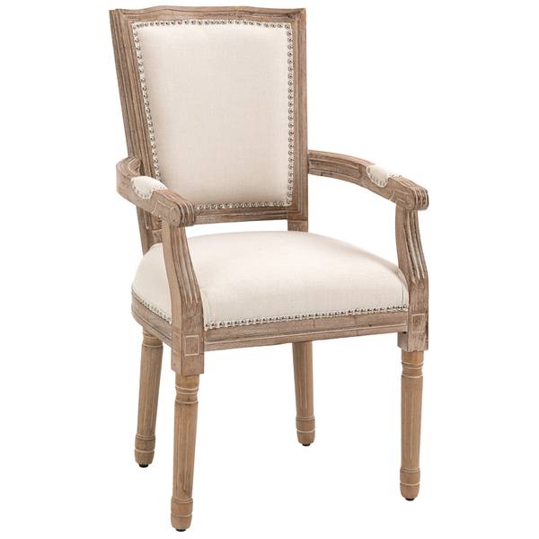 Eetkamerstoel 835-668 wit - textiel - 59 x 96 x 55 cm