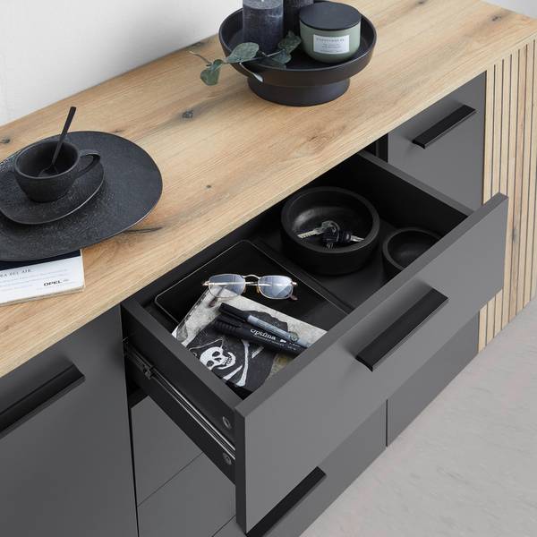 Kommode CADIX Braun - Grau - Holzwerkstoff - 150 x 83 x 42 cm