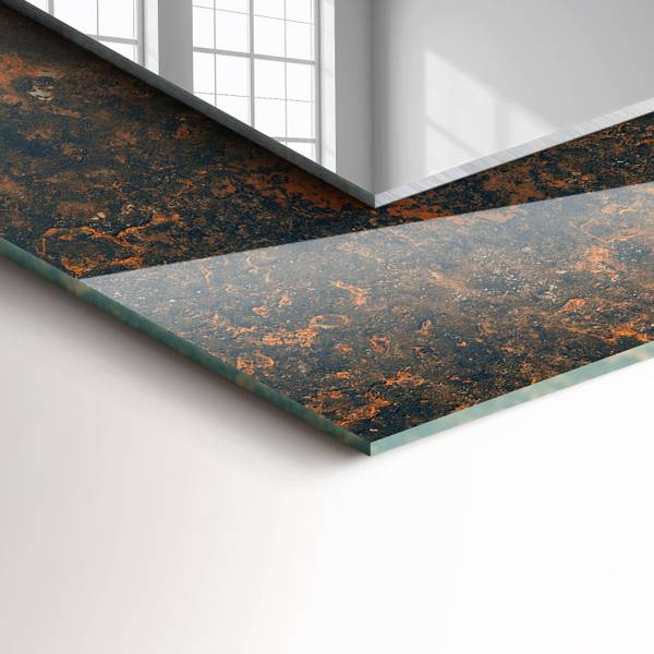 Wandspiegel Rostiges Metall Höhe: 80 cm