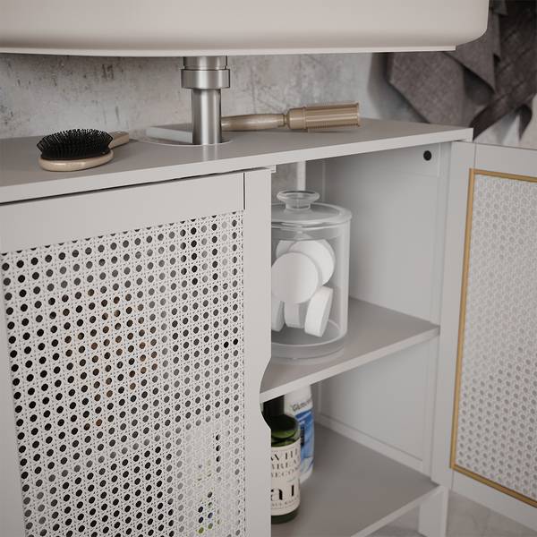 Badkamermeubelset Liora 59929 set van 3 wit - plaatmateriaal op houtbasis - 68 x 60 x 29 cm