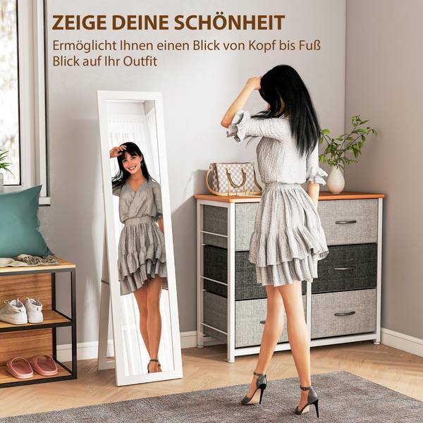 Ganzkörperspiegel 831-695V82WT Weiß