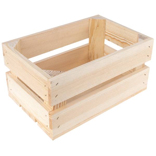 Holzkiste Latten Beige - 20 x 15 x 30 cm