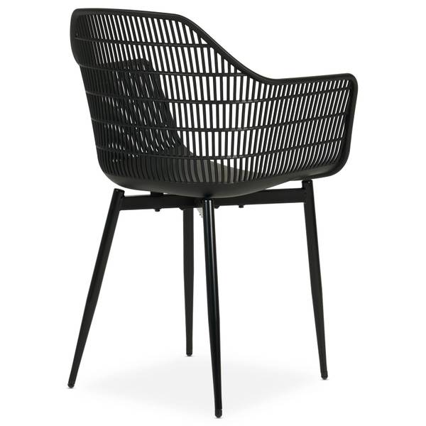 Gartenstühle MARGHERITA (4er-Set) Schwarz - Kunststoff - 60 x 86 x 52 cm