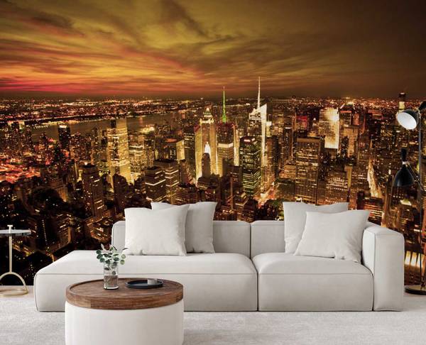 Fototapete Mitternachts Manhattan 300 x 210 cm