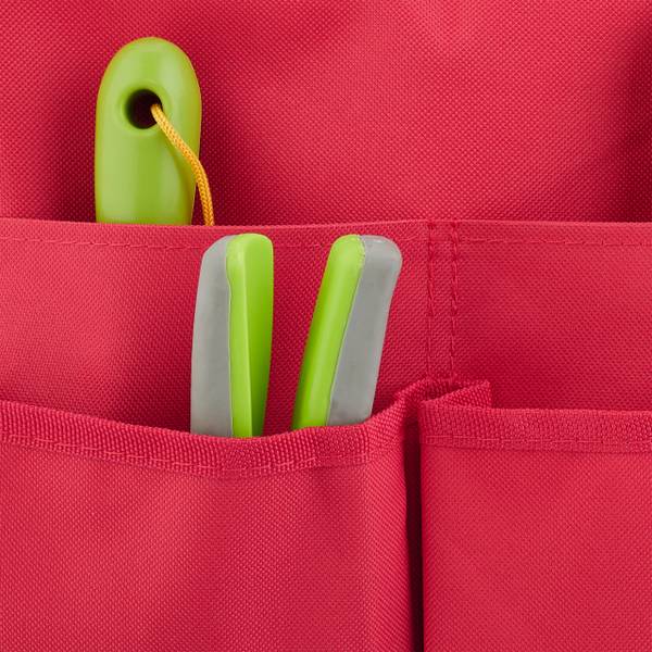 Kniebank für Gartenarbeit Schwarz - Rot - Polyester - Stahl - 65 x 50 x 32 cm