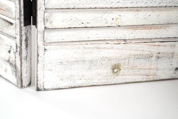 Paravent WHITEPARA90 Grau - Holzwerkstoff - 2 x 81 x 90 cm