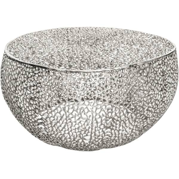 Couchtisch LEAF Silber - Metall - 80 x 41 x 80 cm