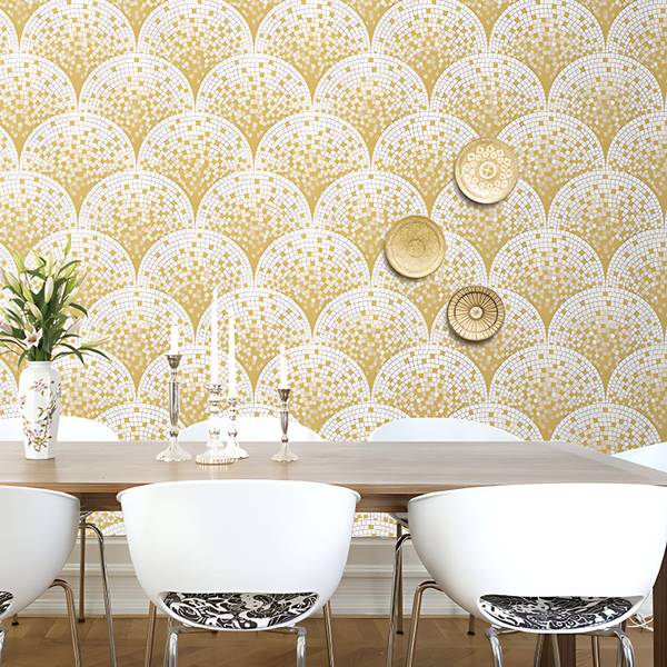 Vliestapete BA220042-DI Gold - Kunststoff - 53 x 1 x 1005 cm
