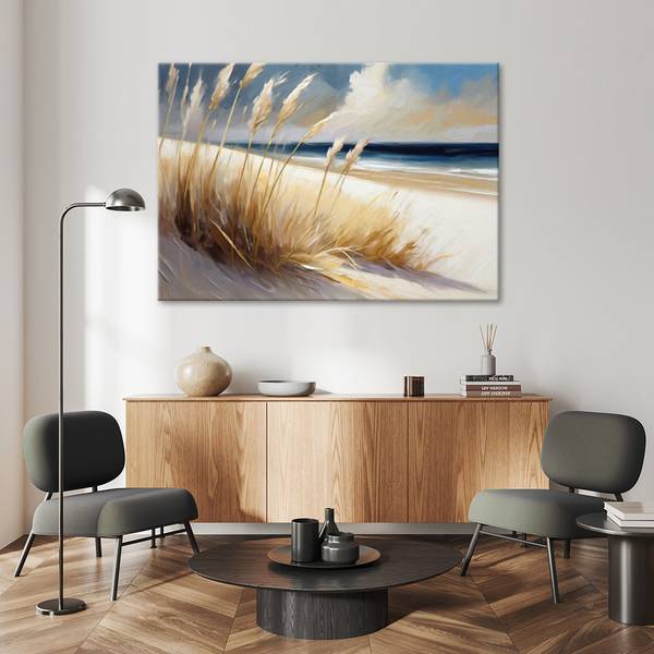 Wandbild strand meer dünen landschaft 100 x 70 cm