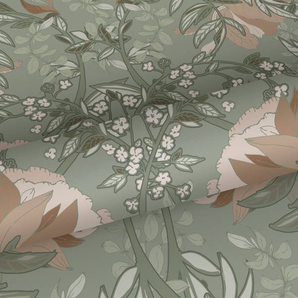 Tapete 139419 Grün - Fleece - 53 x 1005 x 53 cm