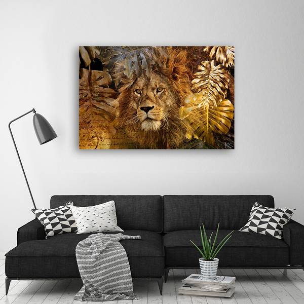 Tableau déco Lion 60 x 40 cm