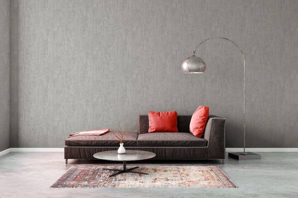 Vliestapete Beton-Optik Tapete glatt Beige - Grau