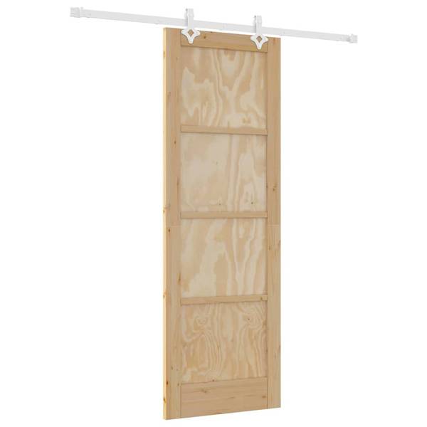 Porte coulissante 3045084-1 Marron - Blanc - Pin - 4 x 211 x 73 cm