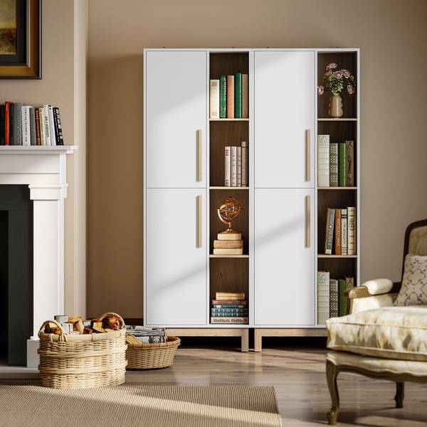 Bücherschrank 836-656V90WT Holzwerkstoff - 35 x 176 x 63 cm