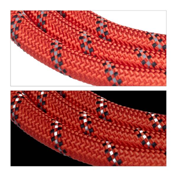 Hondenriem 150 cm rood zwart - grijs - rood - nylon - 165 x 3 x 5 cm