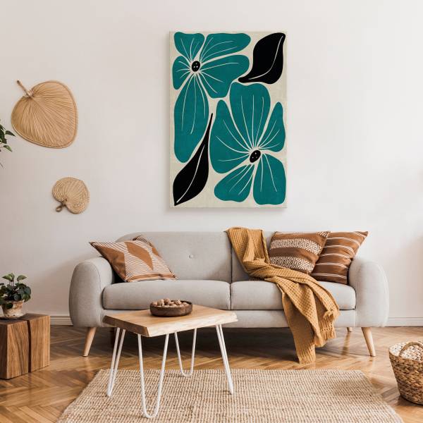 Leinwandbild Blumen 40 x 60 x 60 cm