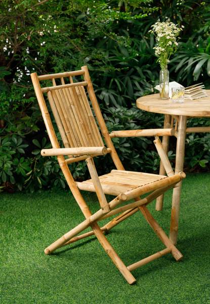 Gartenstühle PADANG 2er Set Braun - Massivholz - 54 x 98 x 66 cm