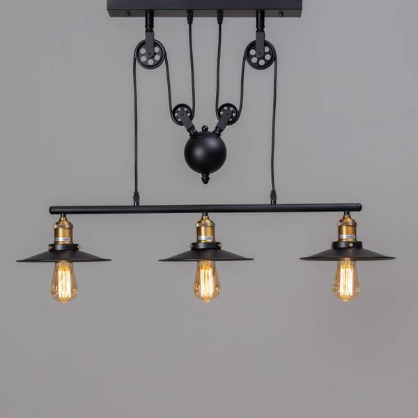 Hängeleuchte Piattino Schwarz - Metall - 22 x 150 x 88 cm