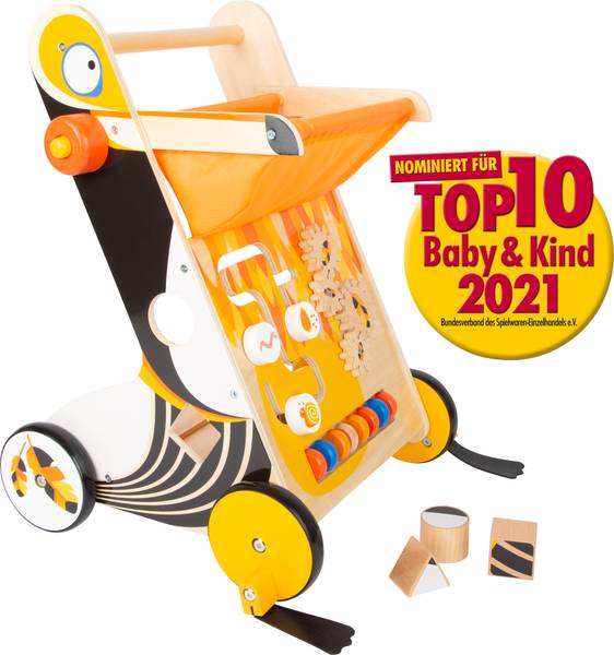 Lauflernwagen Tukan Orange - Holzwerkstoff - 32 x 49 x 35 cm