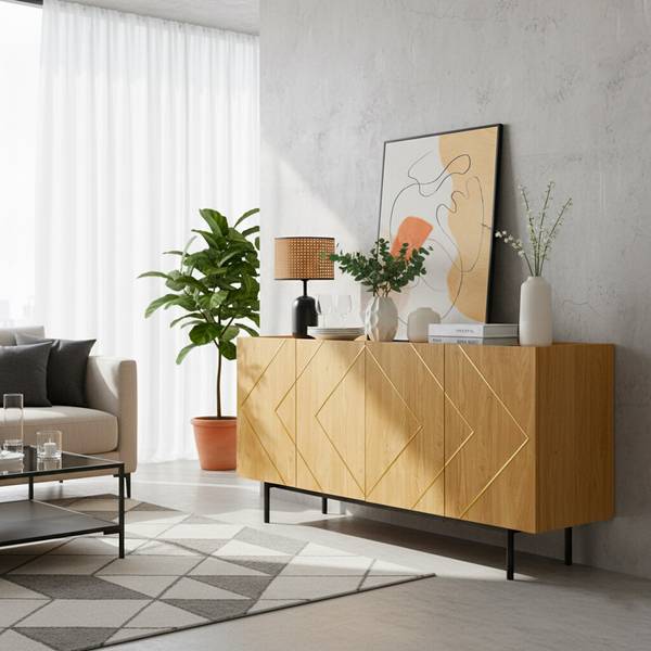 Sideboard Synomone Braun - Holzwerkstoff - 40 x 78 x 160 cm