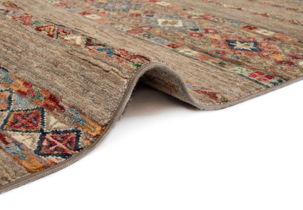 Tapis Torkman LXXXIII Gris - Laine - 175 x 1 x 214 cm