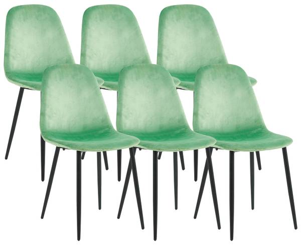 Esszimmerstuhl Fiolo6 6 Grün - Flachgewebe - Polyester - 54 x 83 x 59 cm