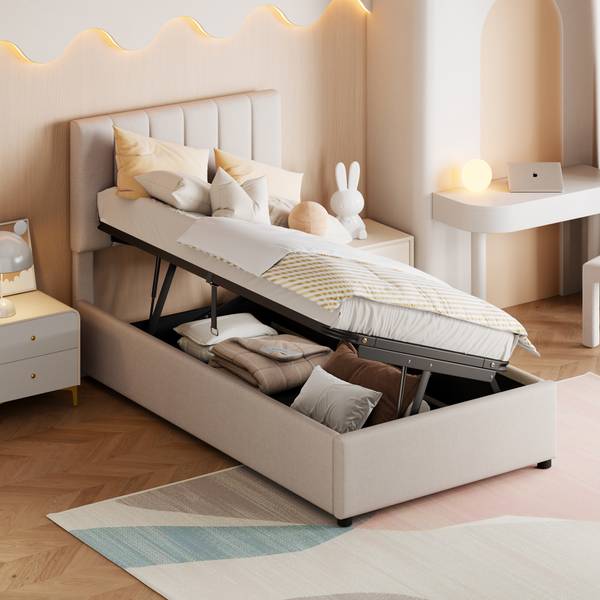 Polsterbett-BB1113 Beige