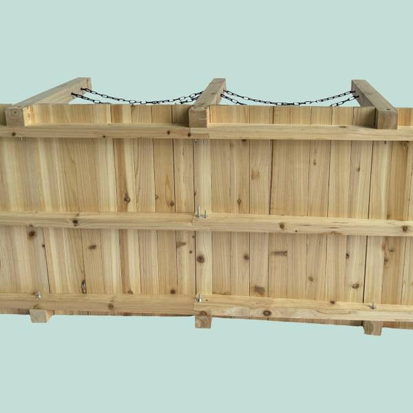 Garten Brücke mit Ketten Schwarz - Hellbraun