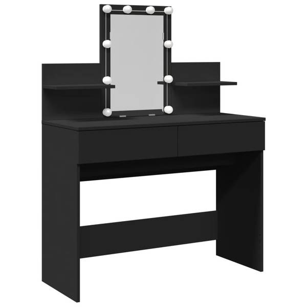 LED-Schminktisch XT5391 Schwarz - Holzwerkstoff - 40 x 130 x 100 cm