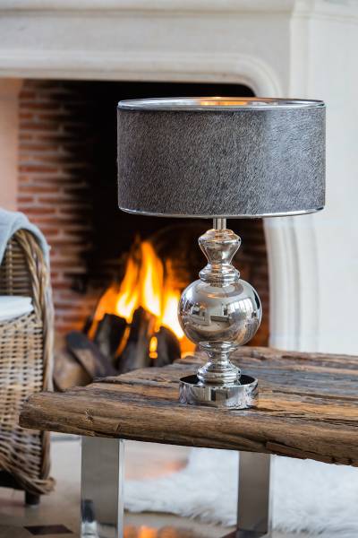 Lampensockel CADY Silber - Metall - 15 x 40 x 15 cm