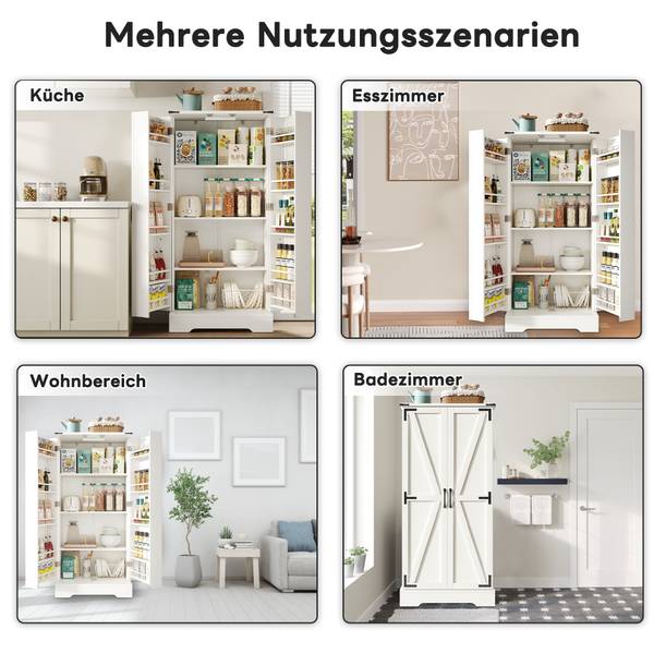 LED Küchenschrank Neptunus Ⅲ Schwarz - Weiß - Eisen - 35 x 129 x 60 cm