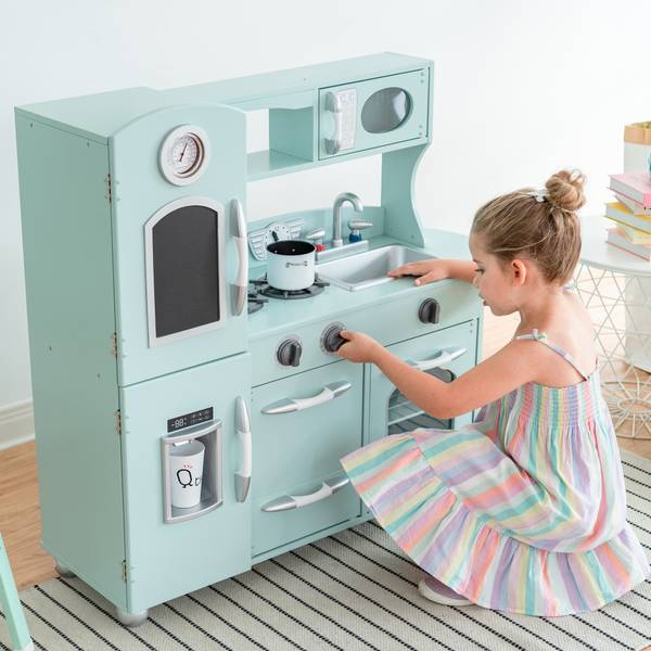 Kinder spielen Küche TD-11414M Grün - Massivholz - 30 x 94 x 98 cm