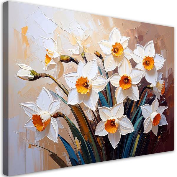 Tableau déco Jacinthes Fleurs sur fond 120 x 80 cm