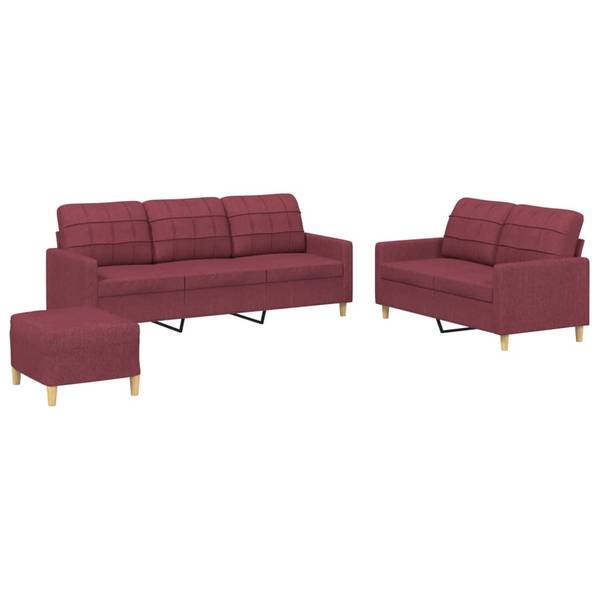 Ensemble de canapés 3032141-3 Brun rouge