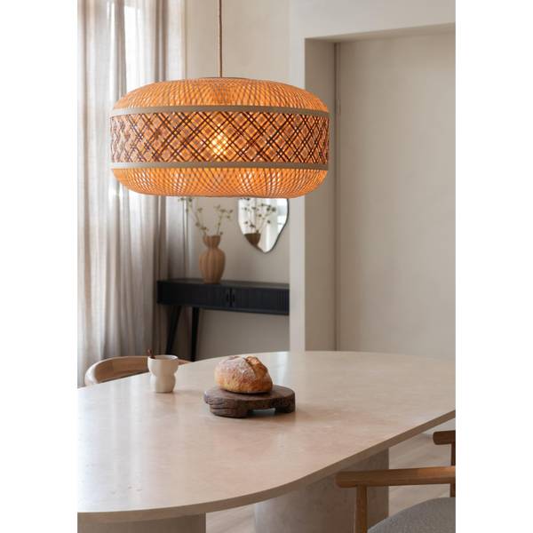 Wandlampe Kinabalu Braun - Bambus - Holzwerkstoff - 40 x 50 x 50 cm