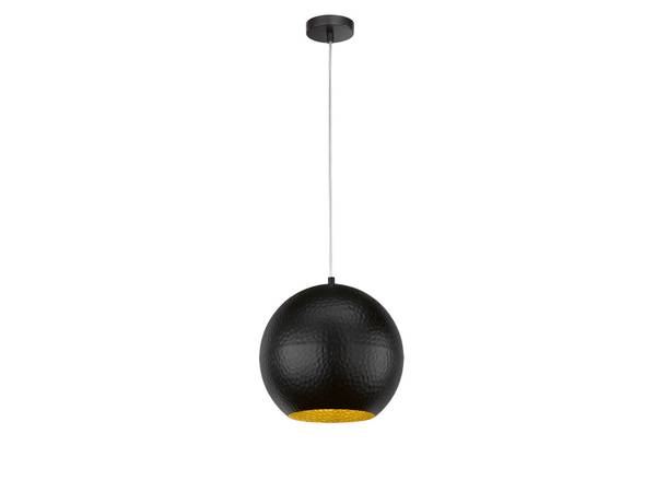 Kugel Pendelleuchte dimmbar schwarz Gold Schwarz - Gold - Metall - 30 x 140 x 30 cm