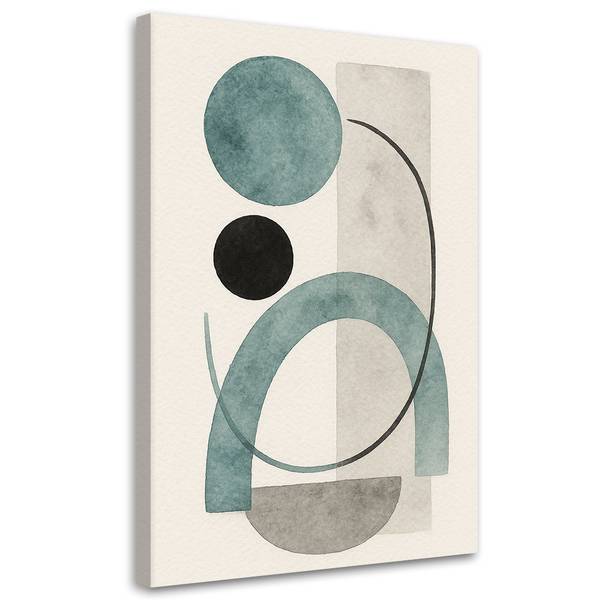 Wandbild geometrische formen aquarell 60 x 90 cm
