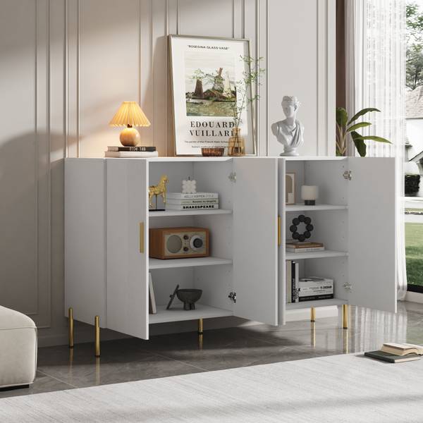 Sideboard BB3968 Weiß - Holzwerkstoff - 160 x 100 x 35 cm