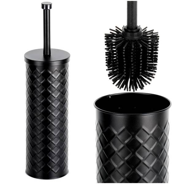 Toilettenbürste 14928 Schwarz - Metall - 11 x 10 x 28 cm
