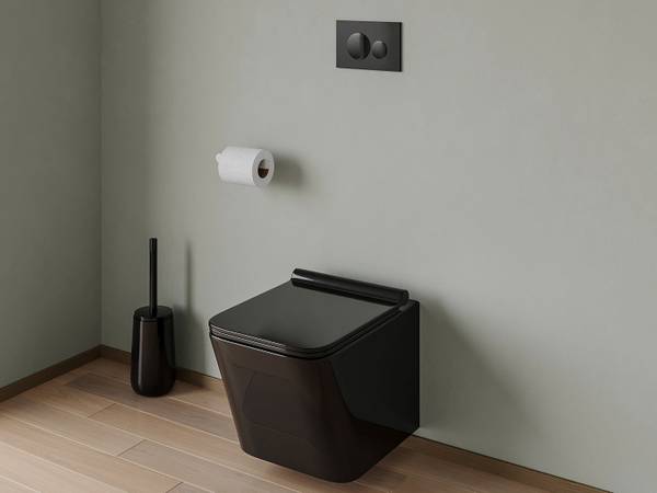 Hänge WC CLEMONA Schwarz - Keramik - 52 x 34 x 36 cm